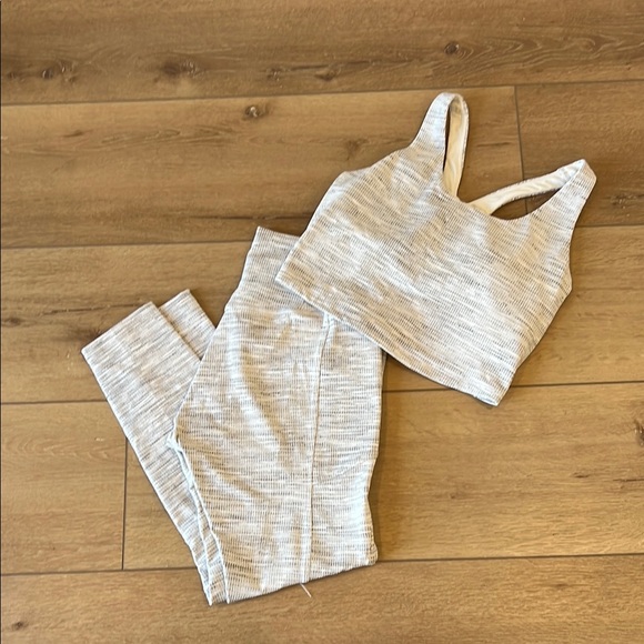 Calia Women’s Cream Ribbed Activewear Set – Size Medium - Picture 1 of 4